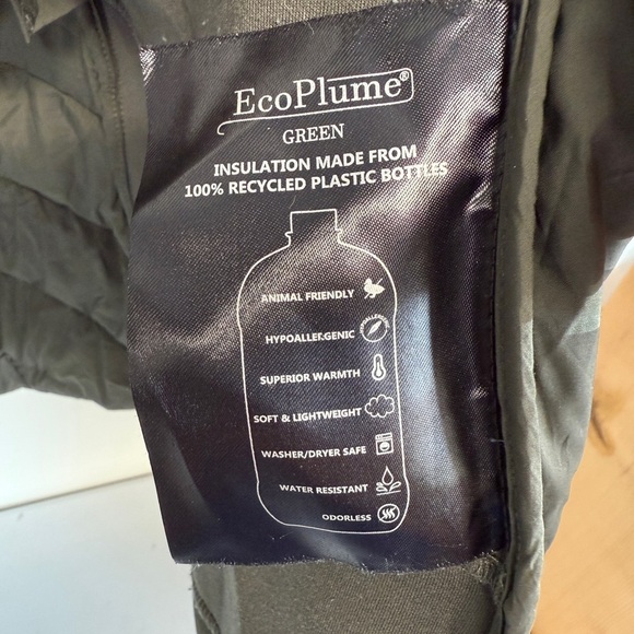 Hooded Quilted Water Repellent Jacket flawed green size XL - Picture 9 of 9